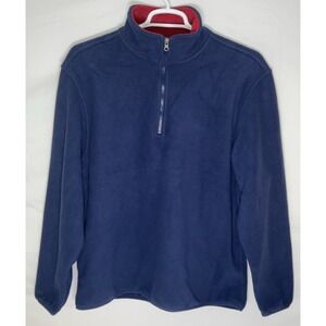 NWT Men's Stone Mountain Polar Fleece Pullover Quarter Zip Jacket Sweater Navy L